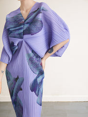 Pleated Dress plus Size Purple