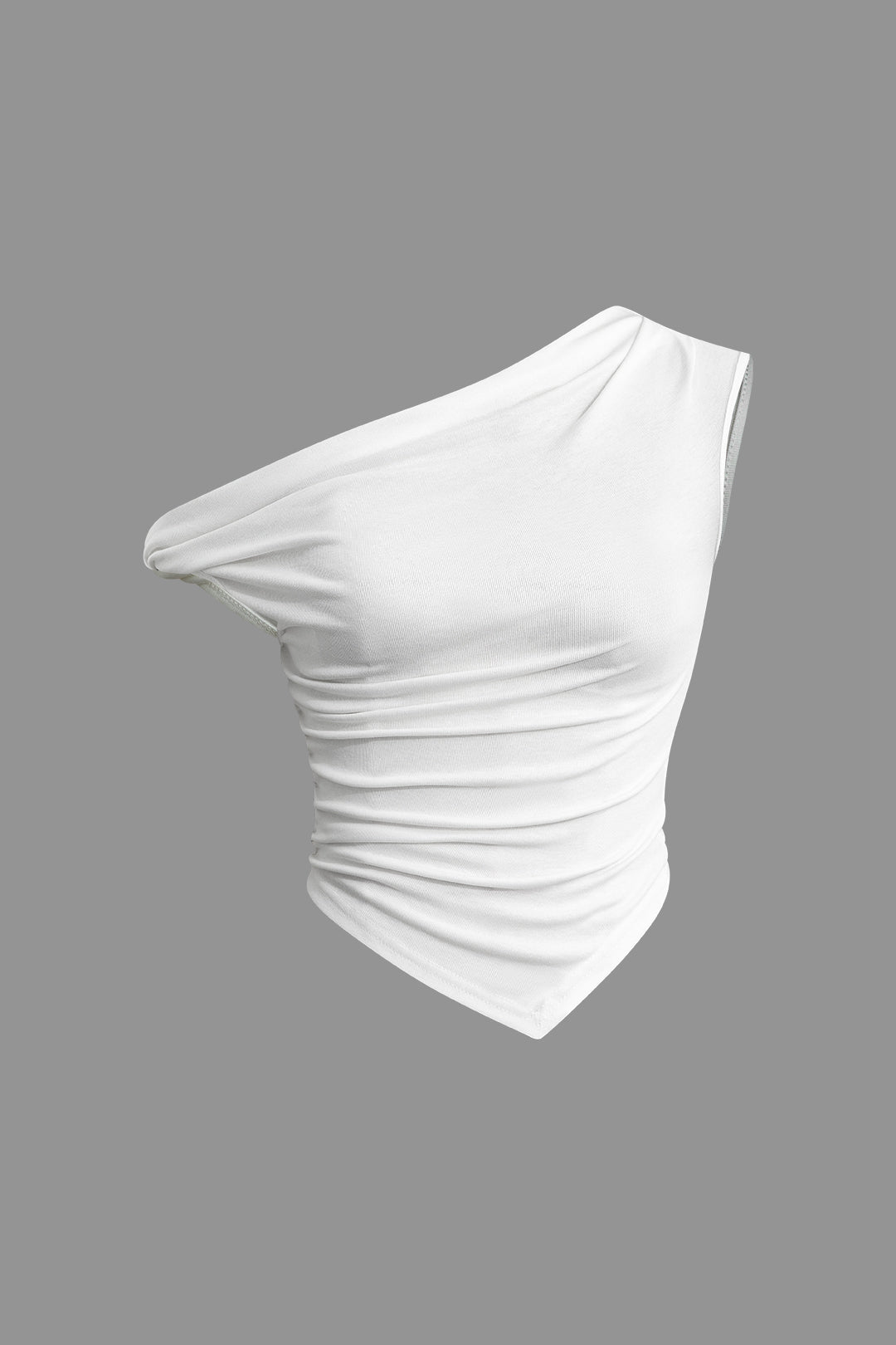 Asymmetrical Twist Ruched T-shirt