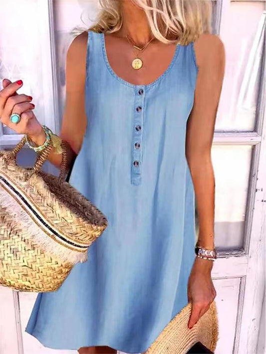 Button Vest Dress