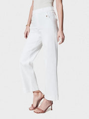 Tummy Control Twill Cropped Wide Leg Pant [First Order 5% off-CODE:NEW5]