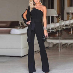 off-shoulder asymmetric women's jumpsuit