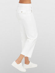 Tummy Control Twill Cropped Wide Leg Pant [First Order 5% off-CODE:NEW5]