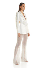 ZimmermaN Beaded Sequin Mesh Pants