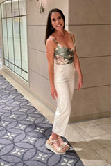 Tummy Control Twill Cropped Wide Leg Pant [First Order 5% off-CODE:NEW5]