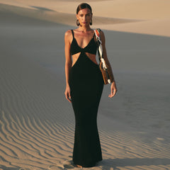 Irregular Long Dress Sling Evening Dress Backless Sexy Dress