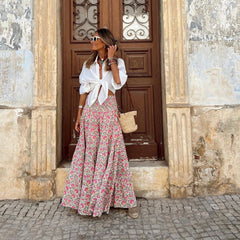 Beach Vacation Casual Printed Skirt