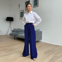 High Waist Loose Casual Trousers Draping Suit Pants