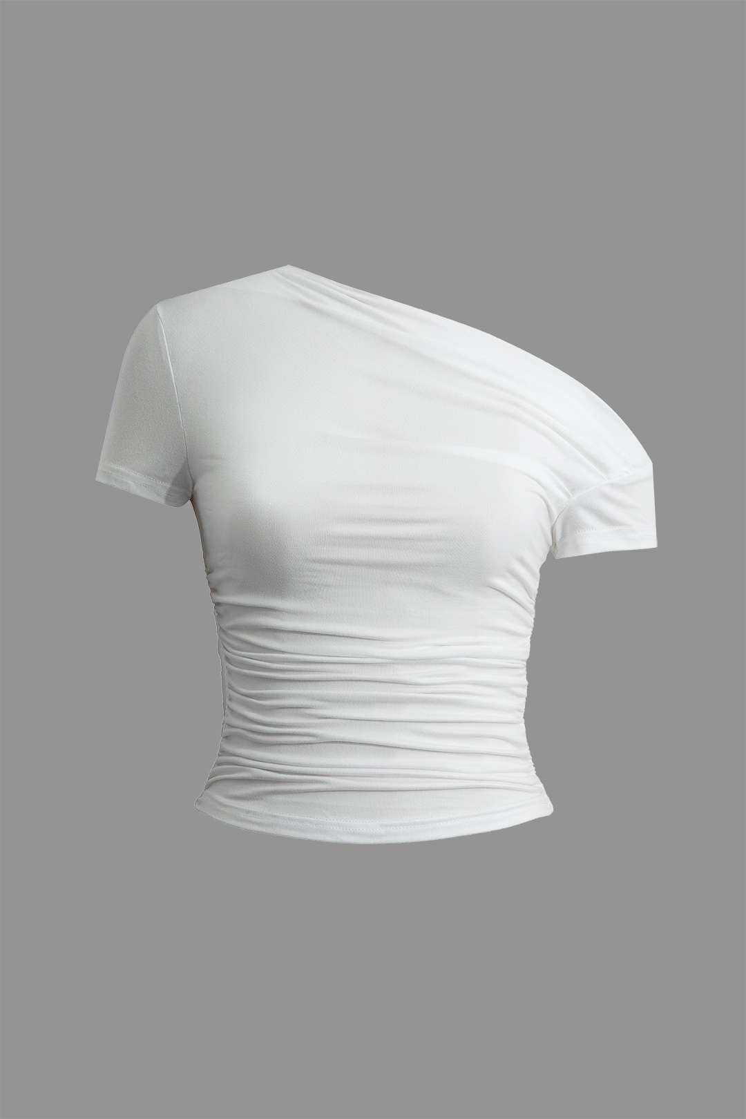 Asymmetrical Ruched T-shirt