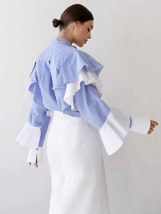 Ruffled Shirt Long Sleeve