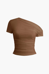 Asymmetrical Ruched T-shirt