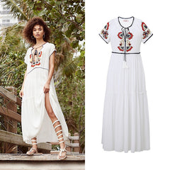 Embroidery Loose Long Dress