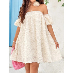 off-Shoulder Short Sleeve Dress