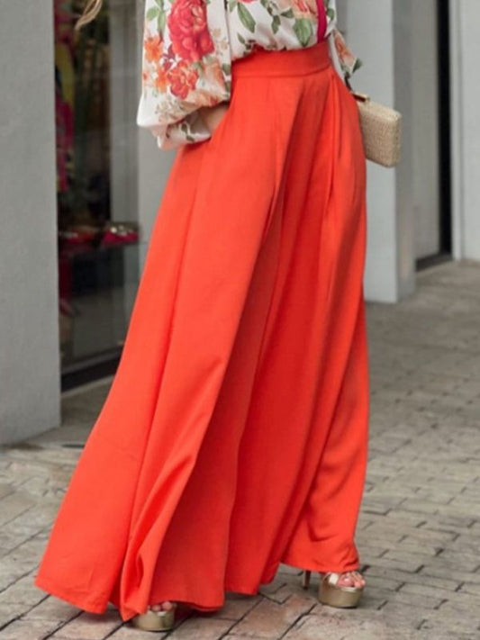 Long Sleeve Top High Waist Wide Leg Pants Suit