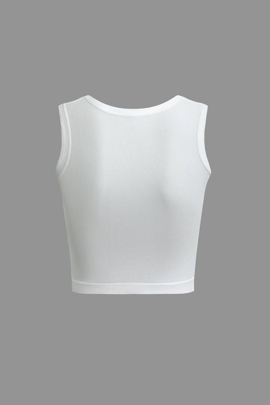 Solid Crop Tank Top