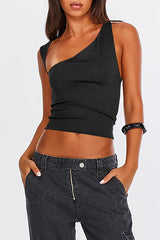 Asymmetrical Cut Out Tank Top