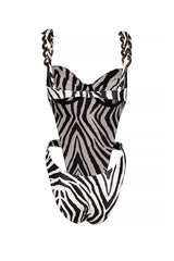 Chain Knot Bustier One-Piece Swimsuit