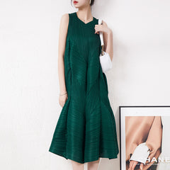 Vest Bottom Skirt Pleated Dress