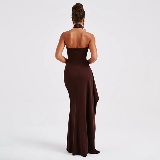 Tight Backless round Neck Dress