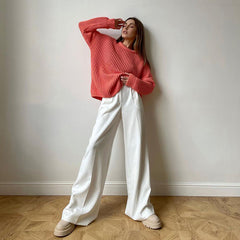 High Waist Loose Casual Trousers Draping Suit Pants