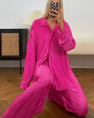 Sexy Retro Loose-Fitting Pleated Suit