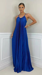 Fold Long Halter Dress