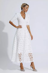 Adelina White Cutout Maxi Dress