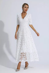 Adelina White Cutout Maxi Dress