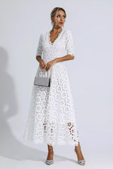 Adelina White Cutout Maxi Dress