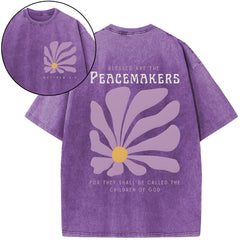 Blessed Are The Peacemakers For They Shall Be Called The Children Of God Christian Washed T-Shirt