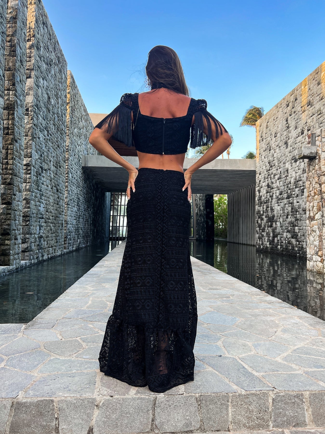 Agape Black Gown Maxi Dress