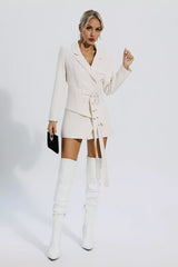 Elliott White Long Sleeve Blazer Mini Dress