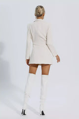 Elliott White Long Sleeve Blazer Mini Dress