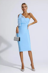 Felicity Blue Bandage Midi Dress