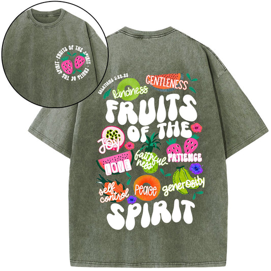 Fruit Of The Spirit Christian Washed T-Shirt