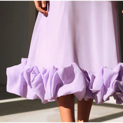 Soft Purple Sleeveless Midi Dress