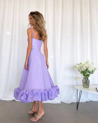 Soft Purple Sleeveless Midi Dress