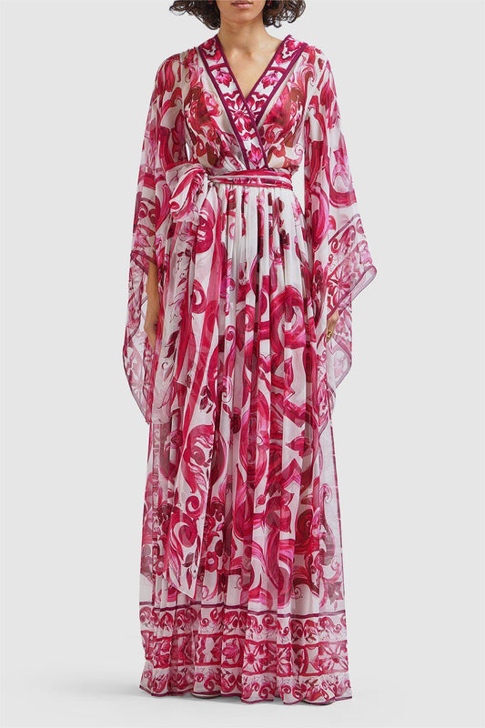 ZimmermaN Floral Chiffon Long Sleeve Maxi Dress