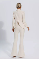 Mallory Ivory White Long Sleeve Blazer Set