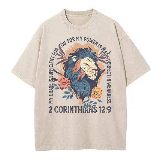 My Grace Is Sufficient For You Christian Washed T-Shirt