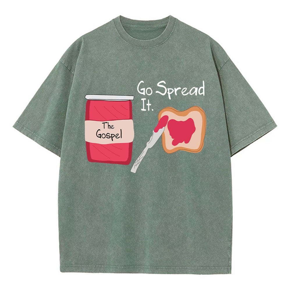 The Gospel Go Spread It Christian Washed T-Shirt