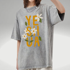 Yeshua With Flower Christian Washed T-Shirt