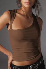 Asymmetrical Cut Out Tank Top