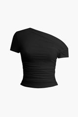 Asymmetrical Ruched T-shirt