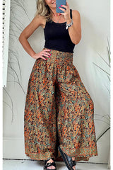 Printed Wide-Leg Pants Casual Pants Trousers