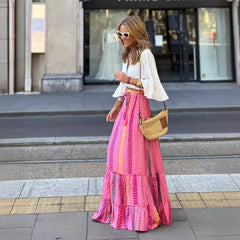 Printed Big Hem Skirt