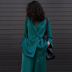 Fashion Casual Draping Satin Suit Pants Two-Piece Women's Clothing High-End Wholesale