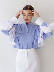 Ruffled Shirt Long Sleeve