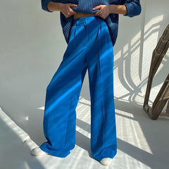 High Waist Loose Casual Trousers Draping Suit Pants