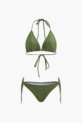 Halter Tie Bikini Swimsuit Set