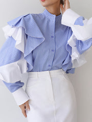 Ruffled Shirt Long Sleeve